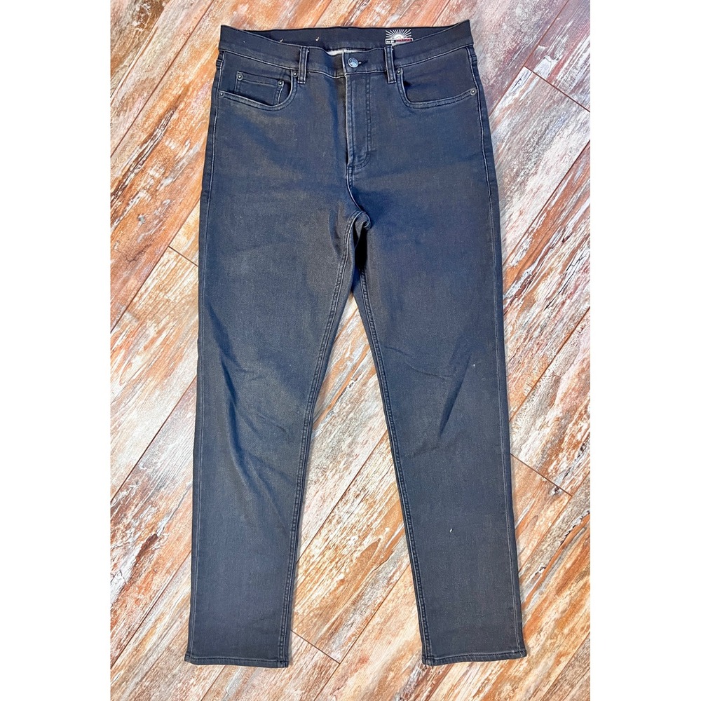 Faherty Stretch Terry 5-Pocket Pants Mens 32x32 Charcoal Black Slim Straight